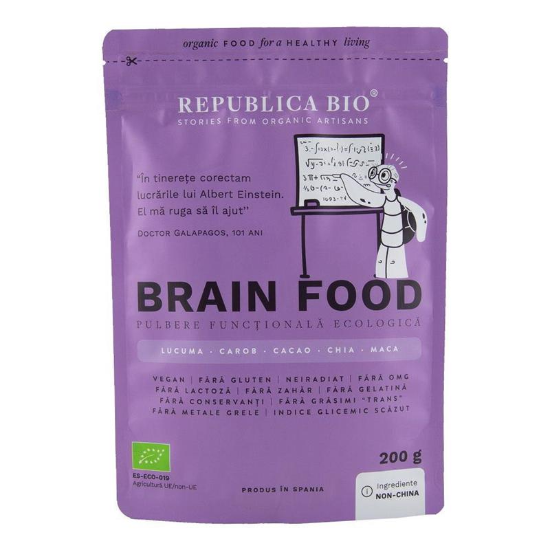 Pulbere Functionala Pentru Memorie Brain Food Ecologica Vegana 200gr Republica Bio