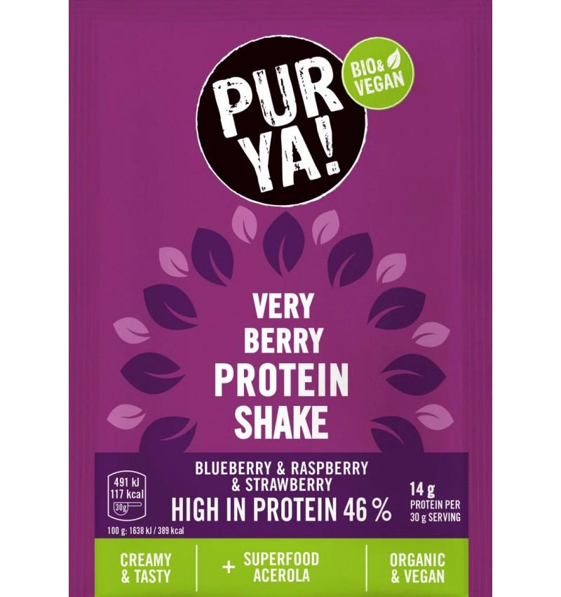 Pulbere pentru Shake Proteic cu Fructe Rosii 46% proteina Eco 30 grame Pur Ya