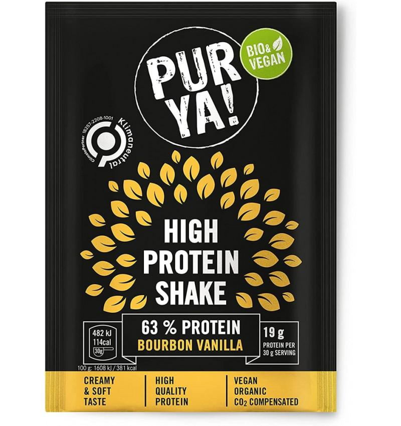 Pulbere pentru Shake Proteic cu Vanilie Bourbon 63% Proteina Bio 30 grame Pur Ya