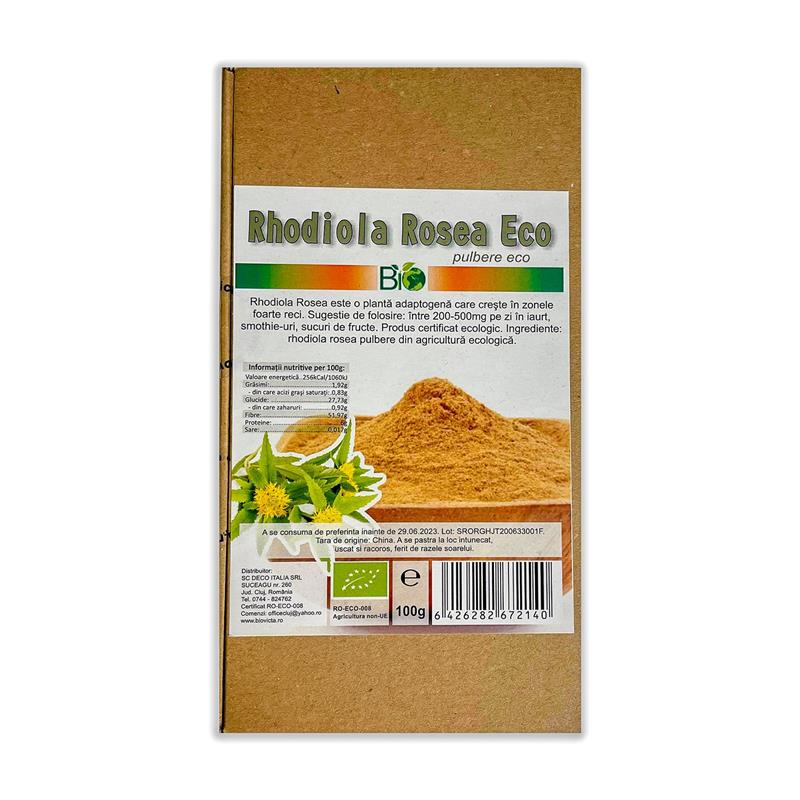 Pulbere Rhodiola Rosea Bio 100 grame Deco