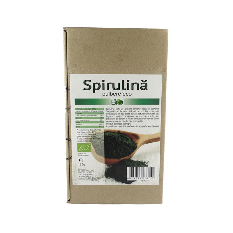 Pulbere Spirulina Bio 125 grame Deco Italia
