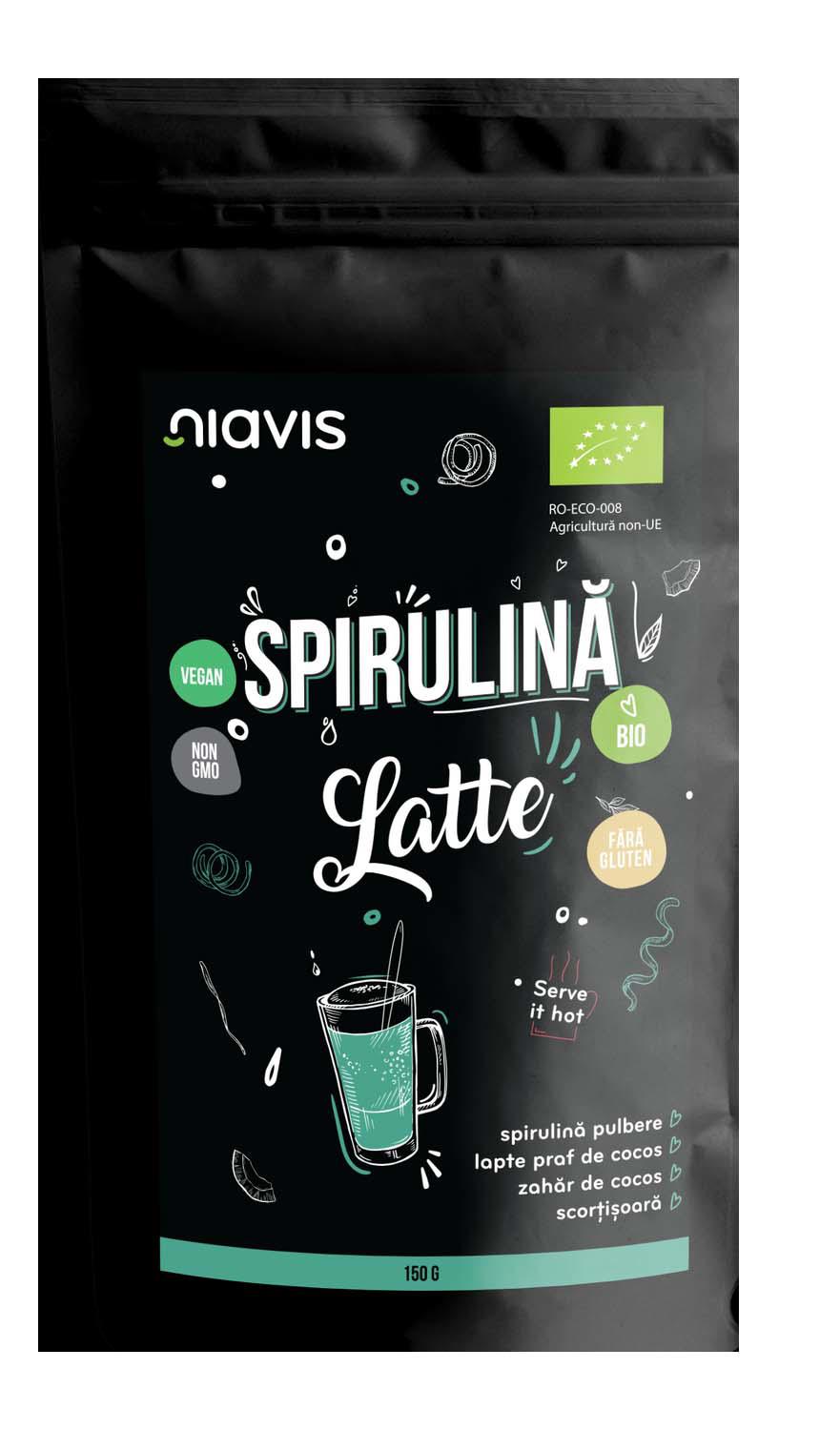 Pulbere Spirulina Latte Bio 150 grame Niavis