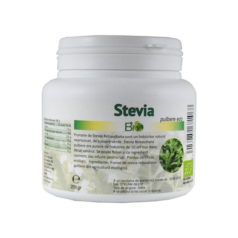 Pulbere Stevia Bio 200 grame Deco Italia