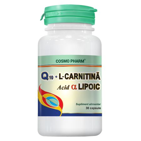 Q10 Gel+Carnitina+Alfa Lipoic Cosmo Pharm 30cps