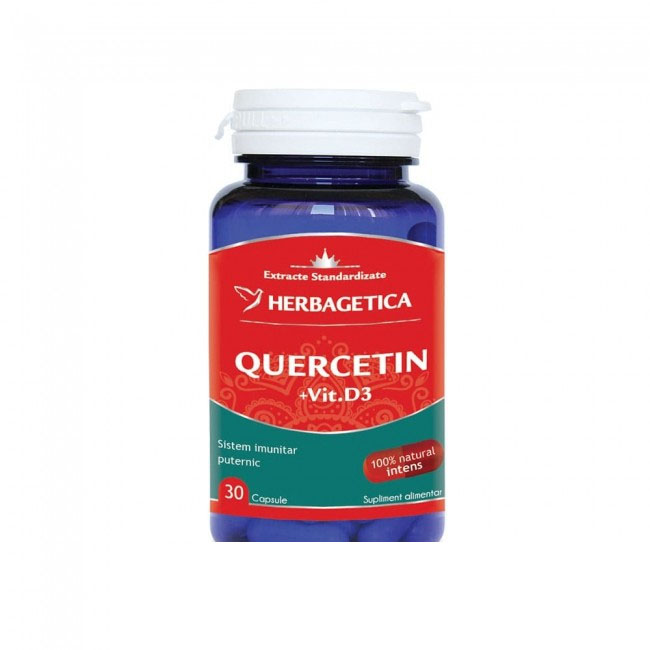 Quercetin cu Vitamina D3 30 capsule Herbagetica