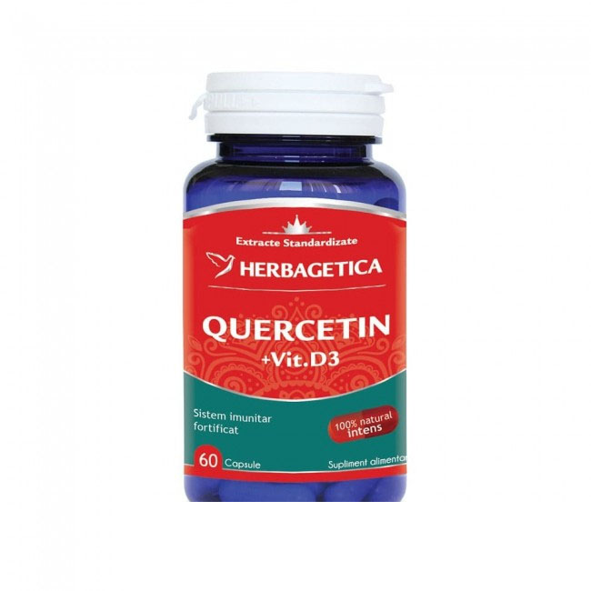Quercetin cu Vitamina D3 60 capsule Herbagetica