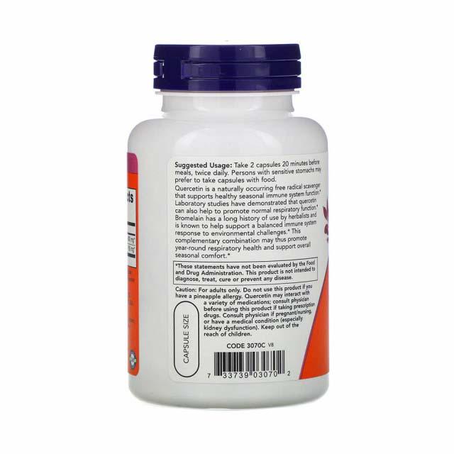 Quercetin with Bromelain (Antioxidant) 120 capsule Now Foods