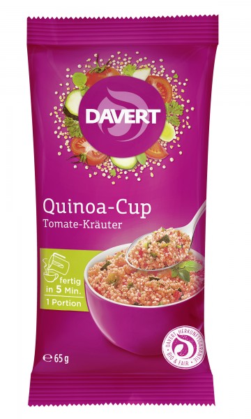 Quinoa cu Rosii si Ierburi Cup Bio 65gr Davert