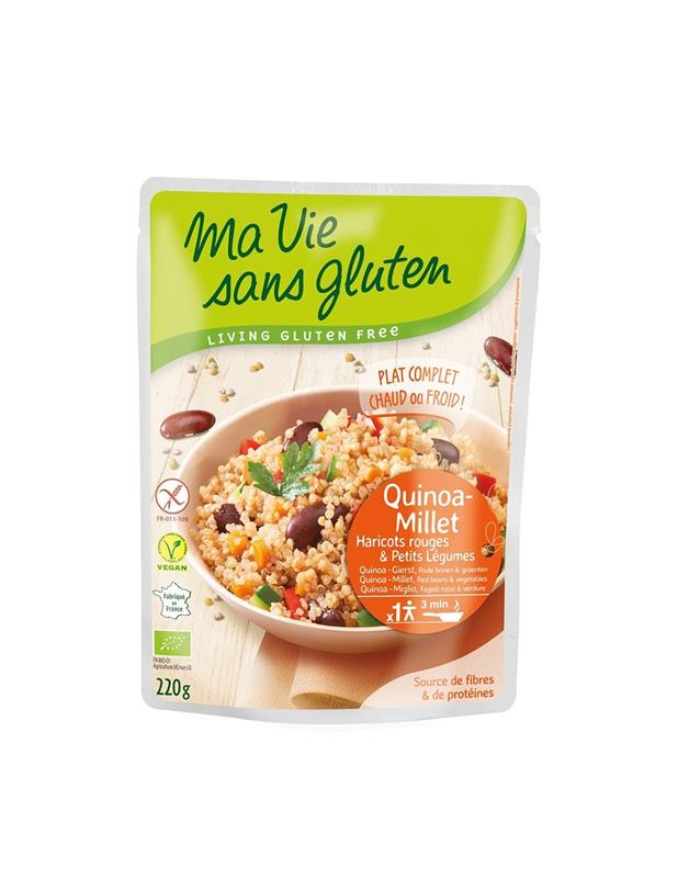 Quinoa si Mei cu Legume Bio Ma Vie Sans Gluten 220gr