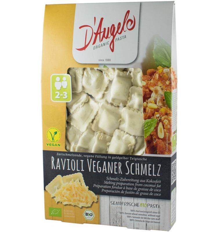 Ravioli cu Branza Fondanta Vegana Bio 250 grame D'Angelo Pasta