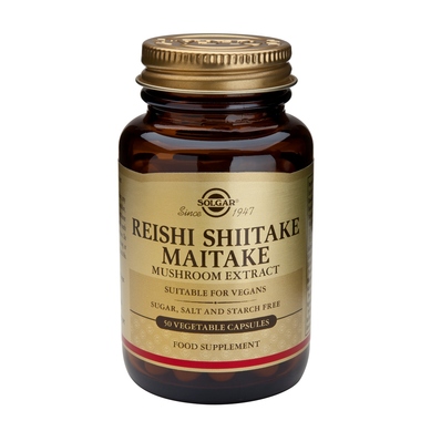 Reishi Shiitake Maitake Mushroom Extract Solgar 50cps