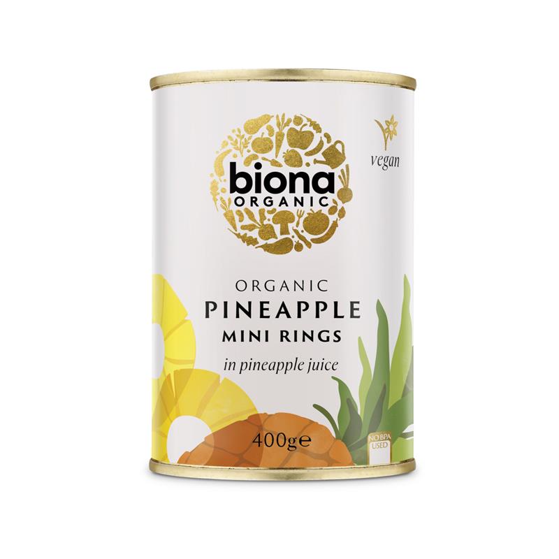 Rondele de Ananas In Suc de Ananas Bio 400gr Biona