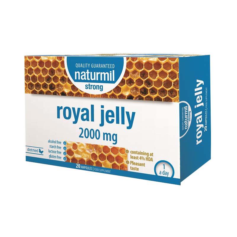Royal Jelly Strong 2000 miligrame 20 fiole x 15 mililitri Naturmil