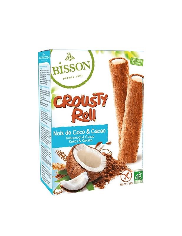 Rulou Crocant Cacao si Cocos Bio Bisson 125gr