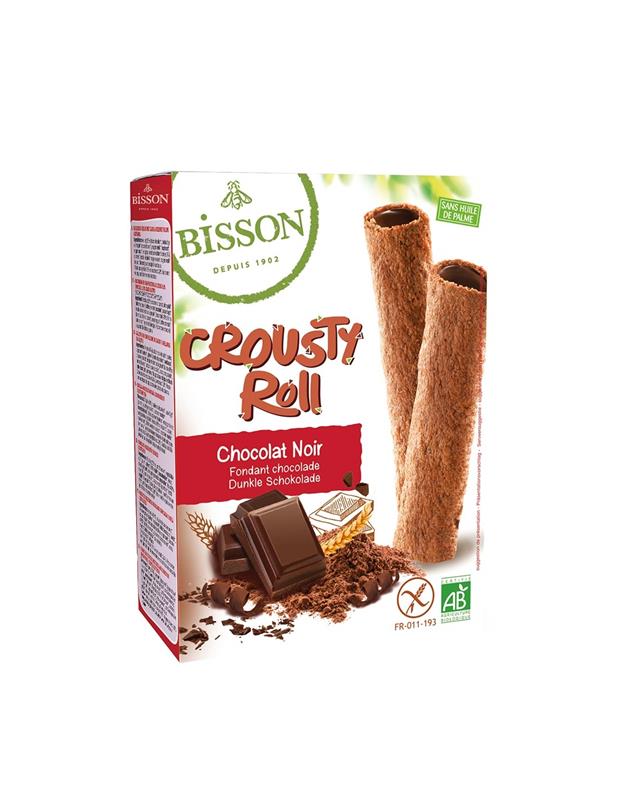 Rulou Crocant cu Ciocolata Neagra Bio 125 grame Bisson