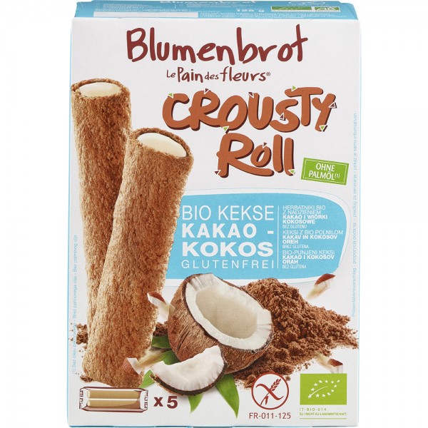 Rulouri Crocante cu Crema de Cocos Fara Gluten Bio 125gr Blumenbrot