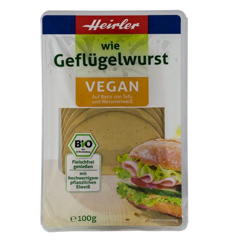 Salam din Carne de Pasare Bio Vegan Heirler 100gr