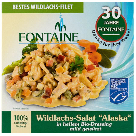 Salata de Somon Salbatic Alaska in Sos Alb Bio 200gr Fontain