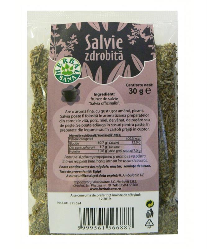 Salvie Zdrobita 30gr Herbavit