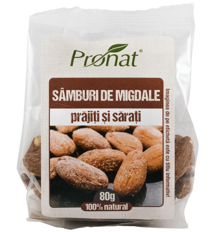 Samburi de Migdale Prajiti si Sarati 80 grame Pronat
