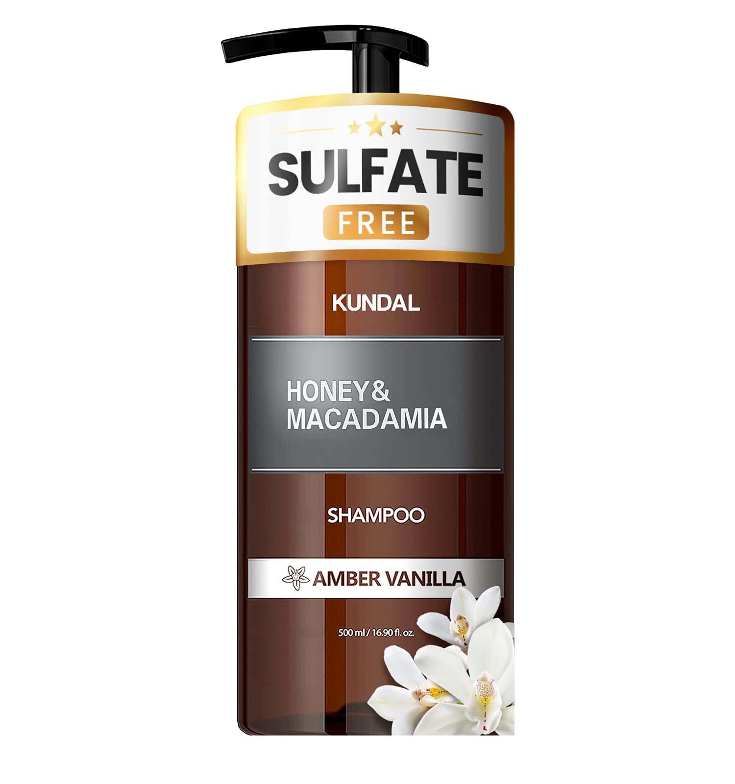 Sampon Hipoalergenic Natural si Extra-Hidratant cu Miere si Macadamia Amber Vanilla 500 mililitri Kundal