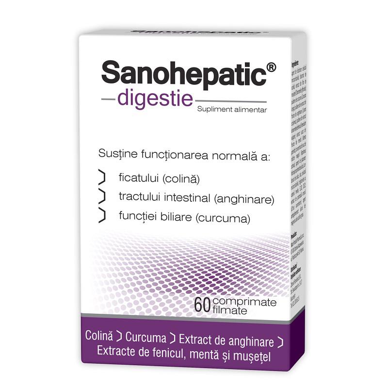 Sanohepatic Digestie 60 comprimate Filmate Zdrovit