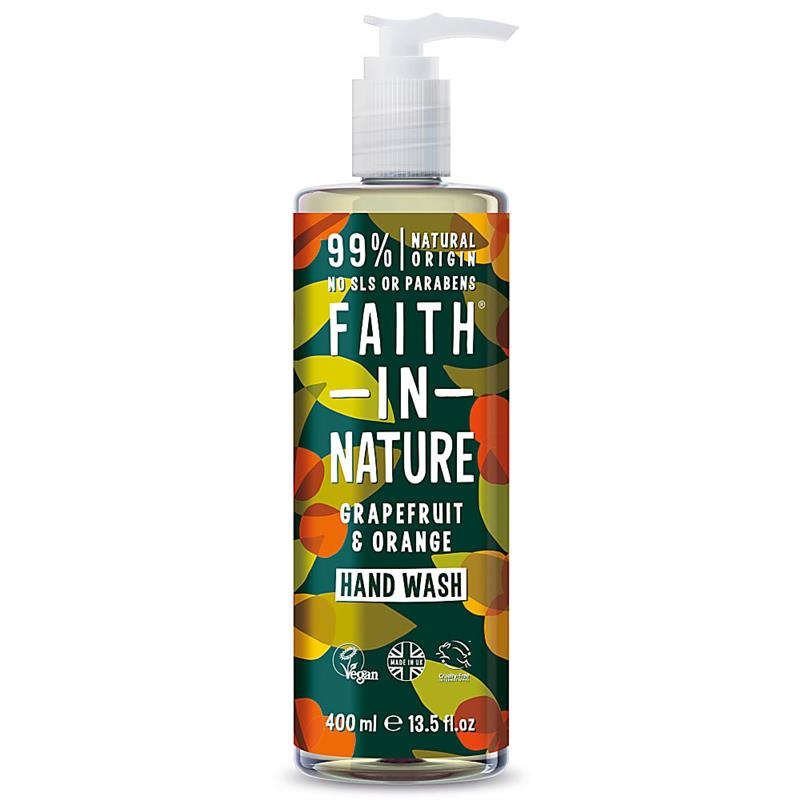 Sapun Lichid Natural cu Grapefruit si Portocala 400 mililitri Faith In Nature