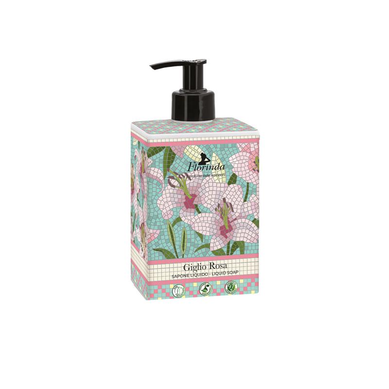 Sapun Lichid Vegetal cu Parfum de Crin Roz Florinda 500 mililitri
