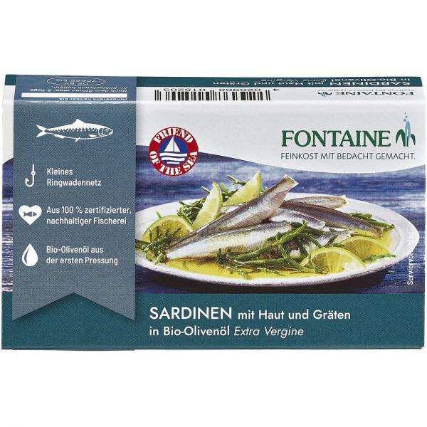 Sardine in Ulei de Masline Bio 120gr Fontain