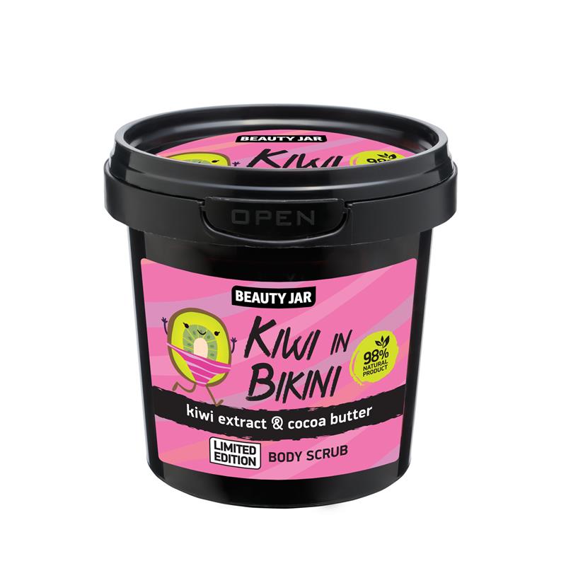 Scrub Corporal cu Kiwi si Unt de Cacao Kiwi in Bikini 200 grame Beauty Jar