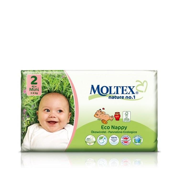 Scutece Eco pentru Bebelusi 3-6kg Nr.2 Moltex 42buc