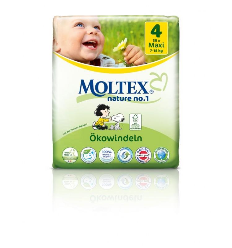 Scutece Eco pentru Bebelusi 7-18kg Nr.4 Maxi Moltex 30buc