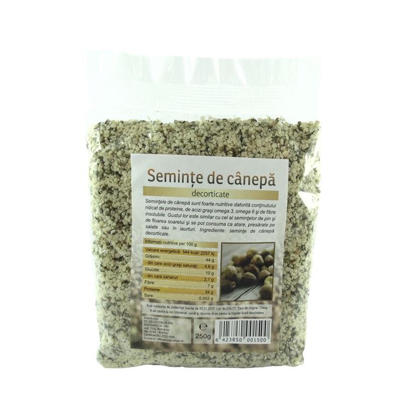 Seminte de Canepa Decorticate 250 grame Deco Italia