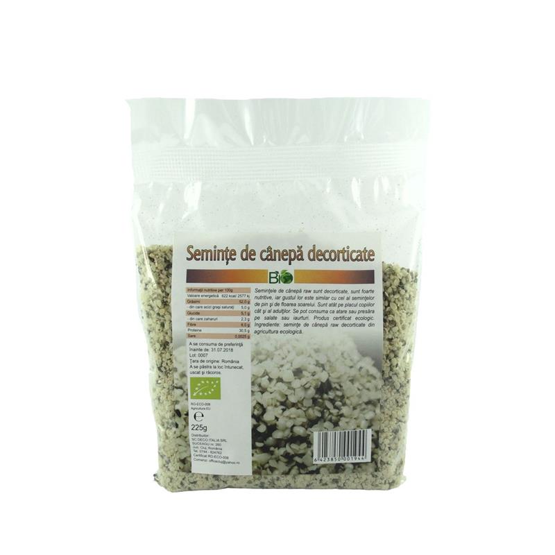 Seminte de Canepa Decorticate Bio 225 grame Deco Italia