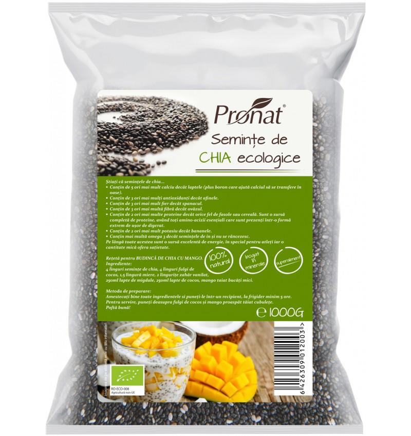 Seminte de Chia Bio 1000 grame Pronat
