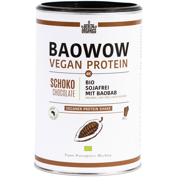 Shake Proteic cu Ciocolata Baowow Bio 400gr Berlin Organics