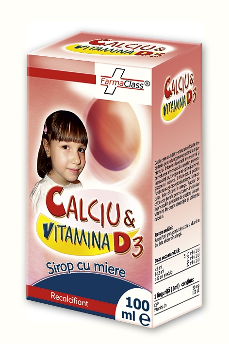 Sirop Calciu si Vitamina D3 Farma Class 100ml