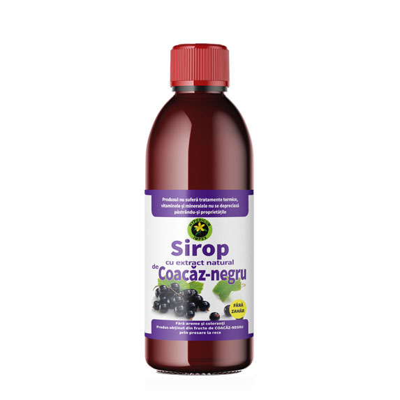 Sirop Coacaz Negru Fara Zahar 500 mililitri Hypericum