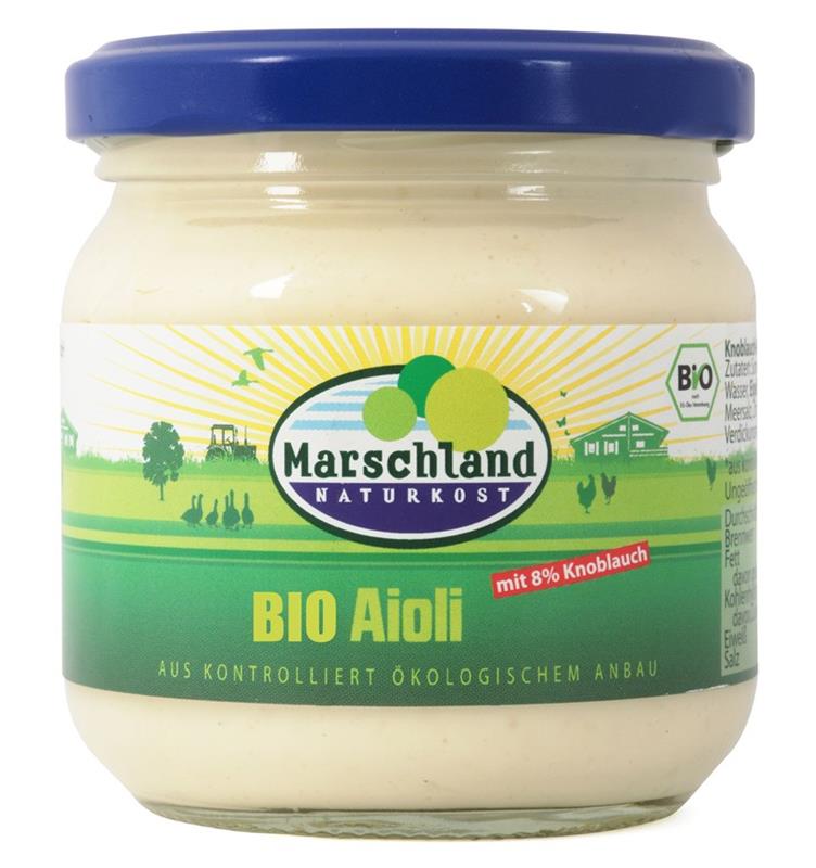 Sos Aioli cu 8% Usturoi Bio 180 grame Marschland