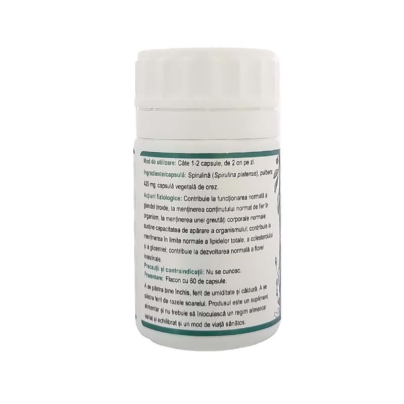 Spirulina 420mg 60cps Paradisul Verde