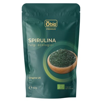 Spirulina Fulgi Raw Bio Premium 50 grame Obio 