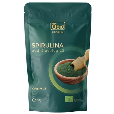 Spirulina Pudra Raw Bio Premium 50 grame Obio