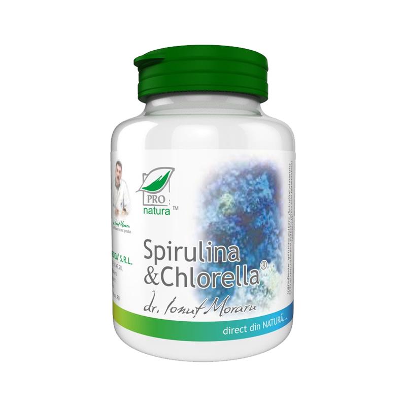 Spirulina si Chlorella 150 capsule Medica