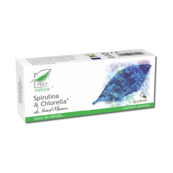 Spirulina si Chlorella 30 capsule Medica