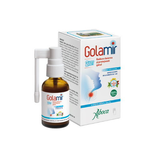 Spray de gat Golamir 2Act pentru Adulti si Copii 30 mililitri Aboca