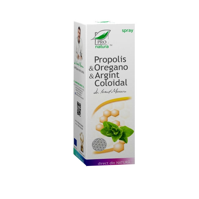 Spray Propolis & Oregano & Argint Coloidal 50 mililitri Medica