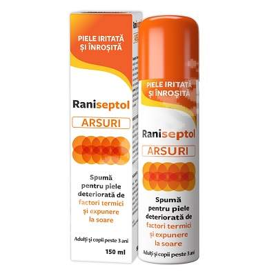Spray Spuma pentru Arsuri Raniseptol 150ml Zdrovit