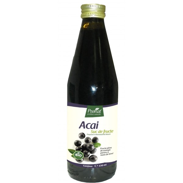 Suc Bio Acai 100% Pronat 330ml