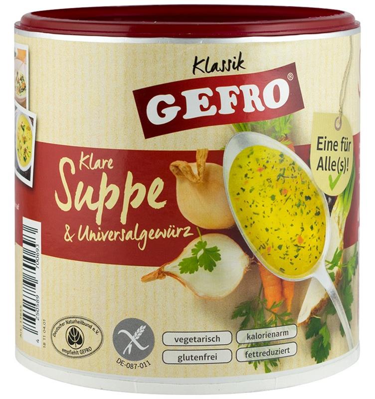 Supa de Legume si Condimente Universale Fara Gluten 450gr Gefro