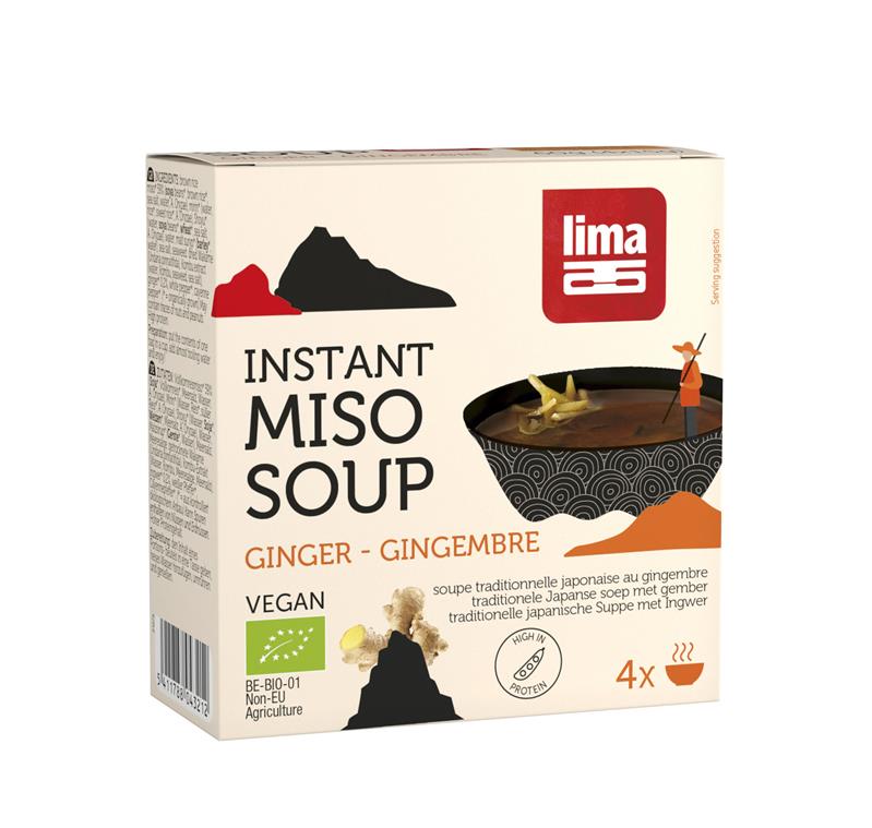 Supa Miso Instant cu Ghimbir 4x15gr Lima